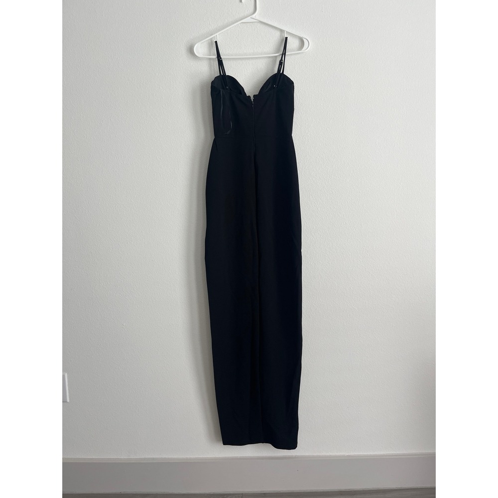 Windsor Black Corset Maxi Dress Sweetheart Neckline High Slit Formal Gown Size S - Picture 2 of 4